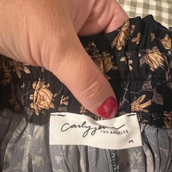 CJLA WOMEN’S BLACK FLORAL SKIRT IN SIZE MEDIUM - Picture 4 of 6